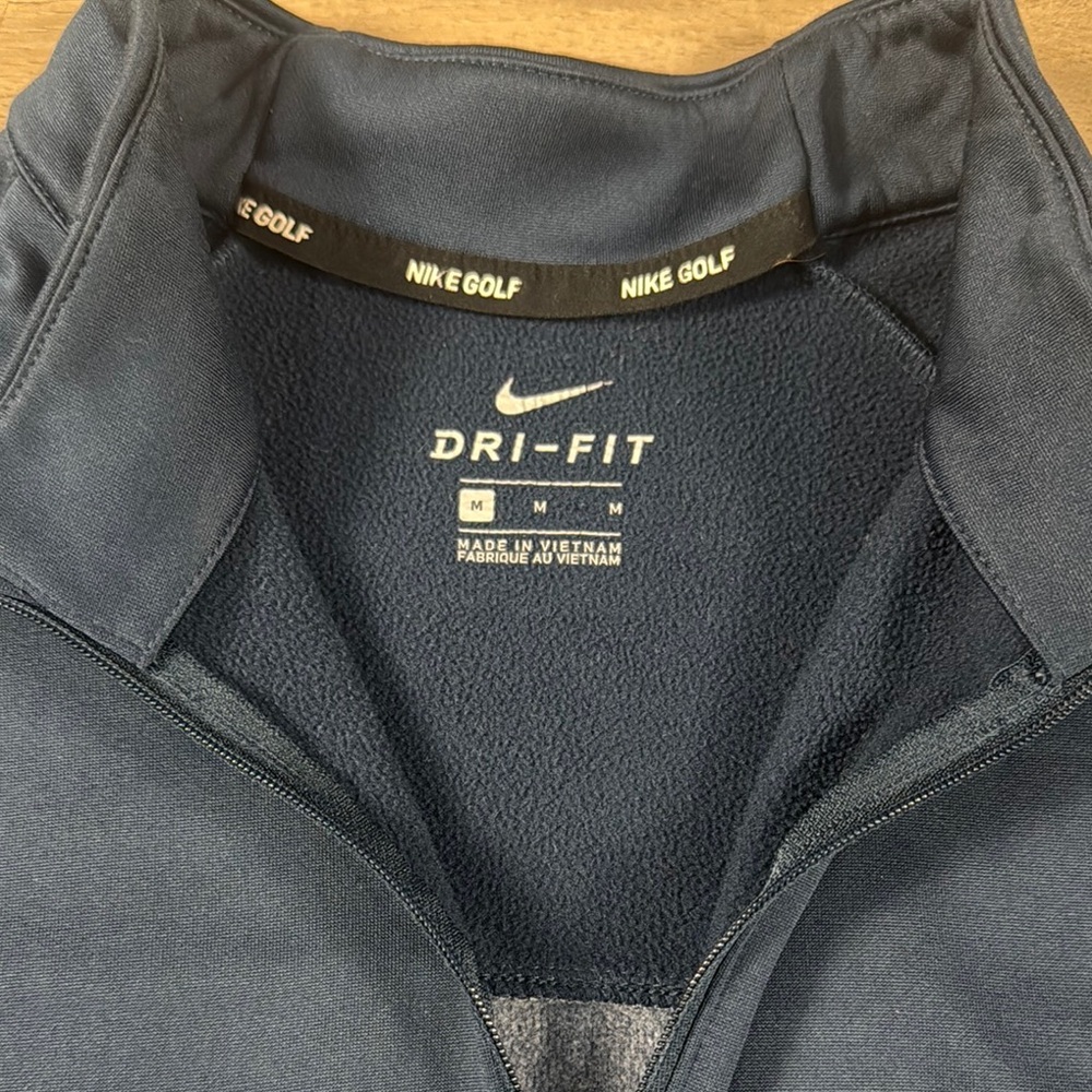 Nike Men's Therma Core Navy Blue Half-Zip Golf Pullover long sleeve - Picture 6 of 10